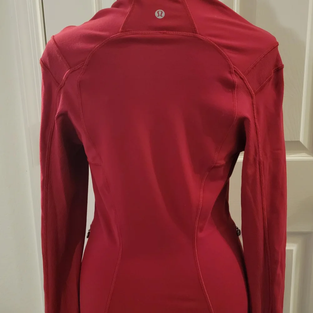 Red Asymmetrical Zip Jacket - Picture 8 of 12